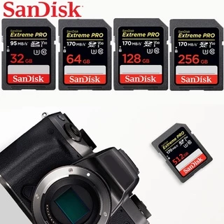 Cartão De Memória Sandisk Extreme Pro Sd 512gb 256gb 128gb 64gb U3 4k Classe De Alta Velocidade 10 170mb/S V30 Para Câmera