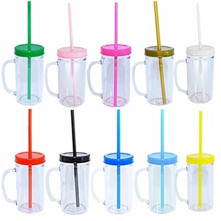 CANECA COM TAMPA E CANUDO ACRÍLICA milk shake CANECA PARA LEMBRANCINHA aniversario e festa