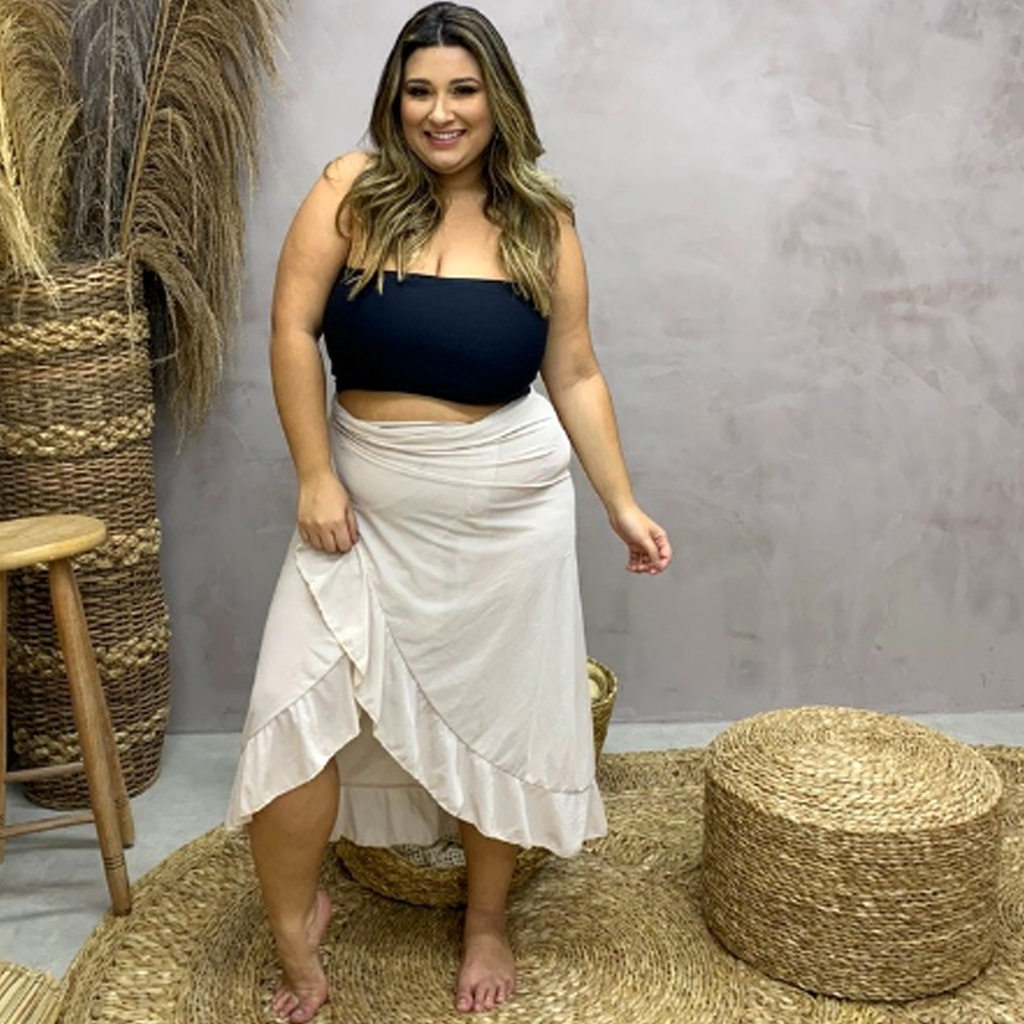 Moda praia plus size saida best sale de praia