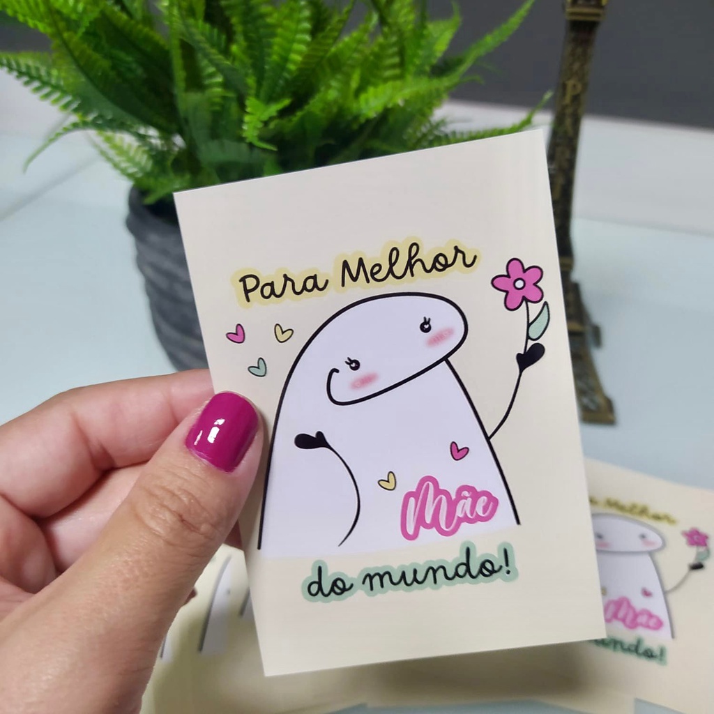 30 un Folhetos FLORK Dia das mães |Para a melhor mãe do mundo | 10x7 | 90g | Papelaria