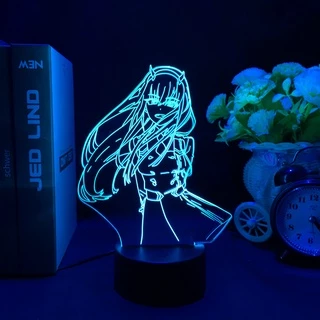 Darling In The Franxx Anime Figura Zero Dois 02 3D Lâmpadas LED RGB Luzes Noturnas Adoráveis Presentes Para Amigos Quarto Manga Decoração De Mesa