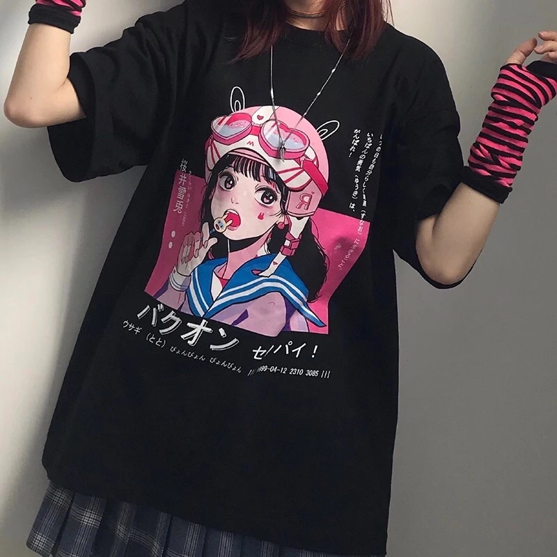 Camiseta kawaii, anime, garota, apenas, que, ama, esboça