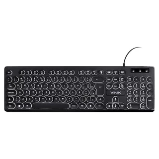 Teclado Chocolate Slim Multimidia Teclas Redondas Led Branco 1.8 Metros Usb - Tc200