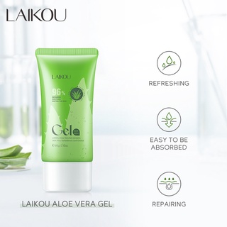 LAIKOU Gel Aloe Vera 96 % Creme Calmante Reduzir Acne Marks Soften Skin Aftersun Reparação 60g
