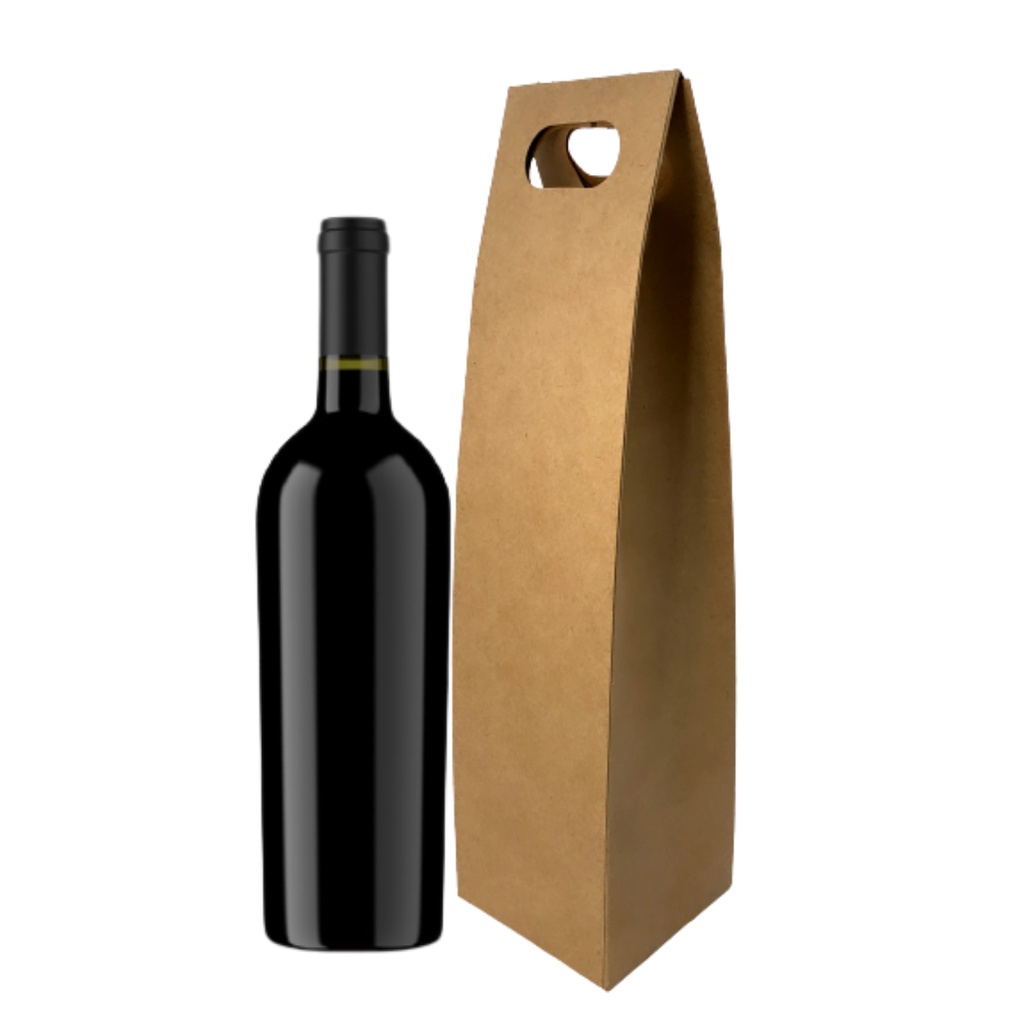25 Caixas Embalagem Kraft Para Garrafa Vinho Presente 9x9x36,5cm Shopee Brasil
