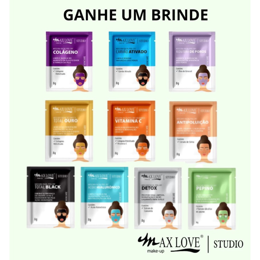 Máscara para Limpeza Facial Sachê Skin Care - Max Love 8g