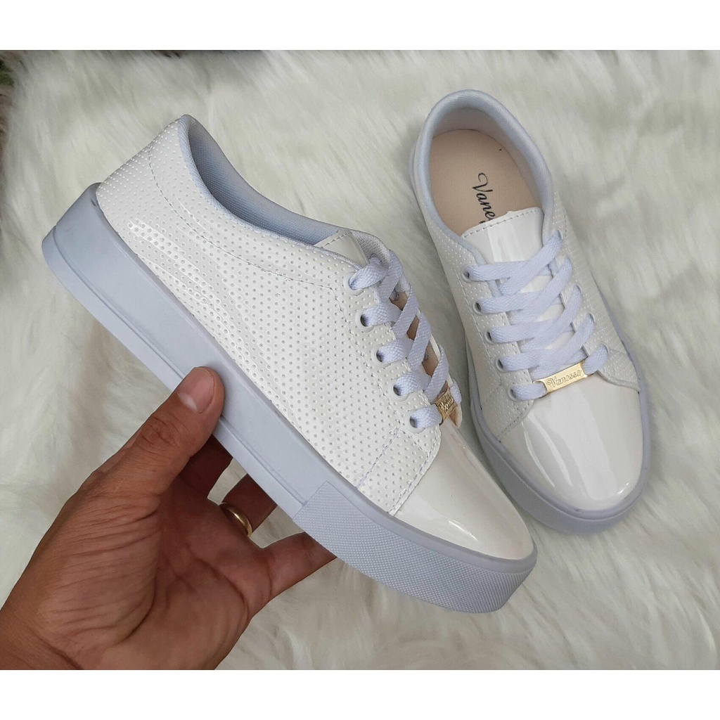 Tenis de cheap verniz branco