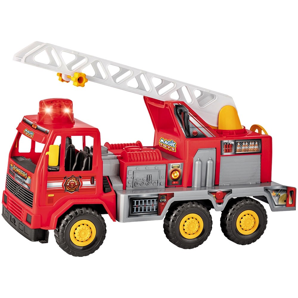 Caminhao De Bombeiro Fire Grande 58cm Brinquedo Magic Toys | Shopee Brasil