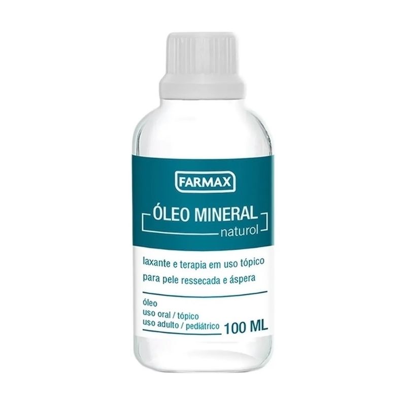 Oleo Mineral Natural Laxante E Uso Topico Para Pele Ressecada - 100ml ...