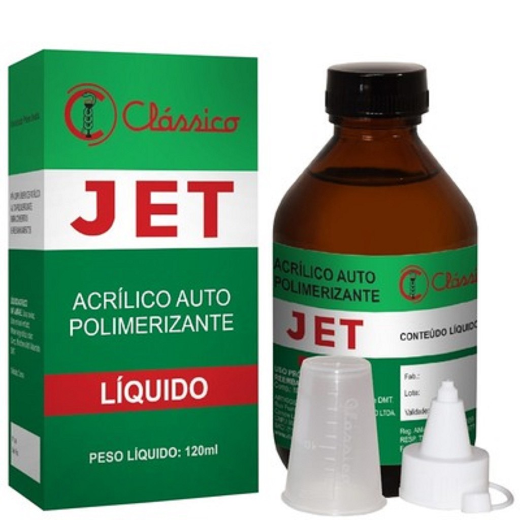 Resina Acrílica Auto Polimerizante Jet Líquida 120ml Classico.