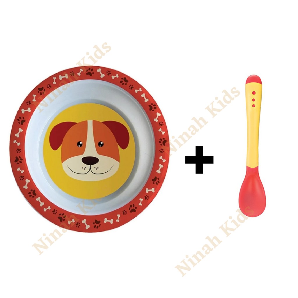 Tigelinha Infantil Pratinho Bebê Sobremesa + Colher Termosensivel Kit Refeição Bebê