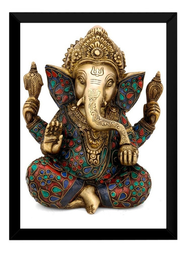 Quadro Lord Ganesha Hindu Hinduismo Prosperidade P7536 | Shopee Brasil