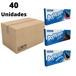 Cx Biscoito Wafer Atrevidos 80g(50 unidades na caixa)