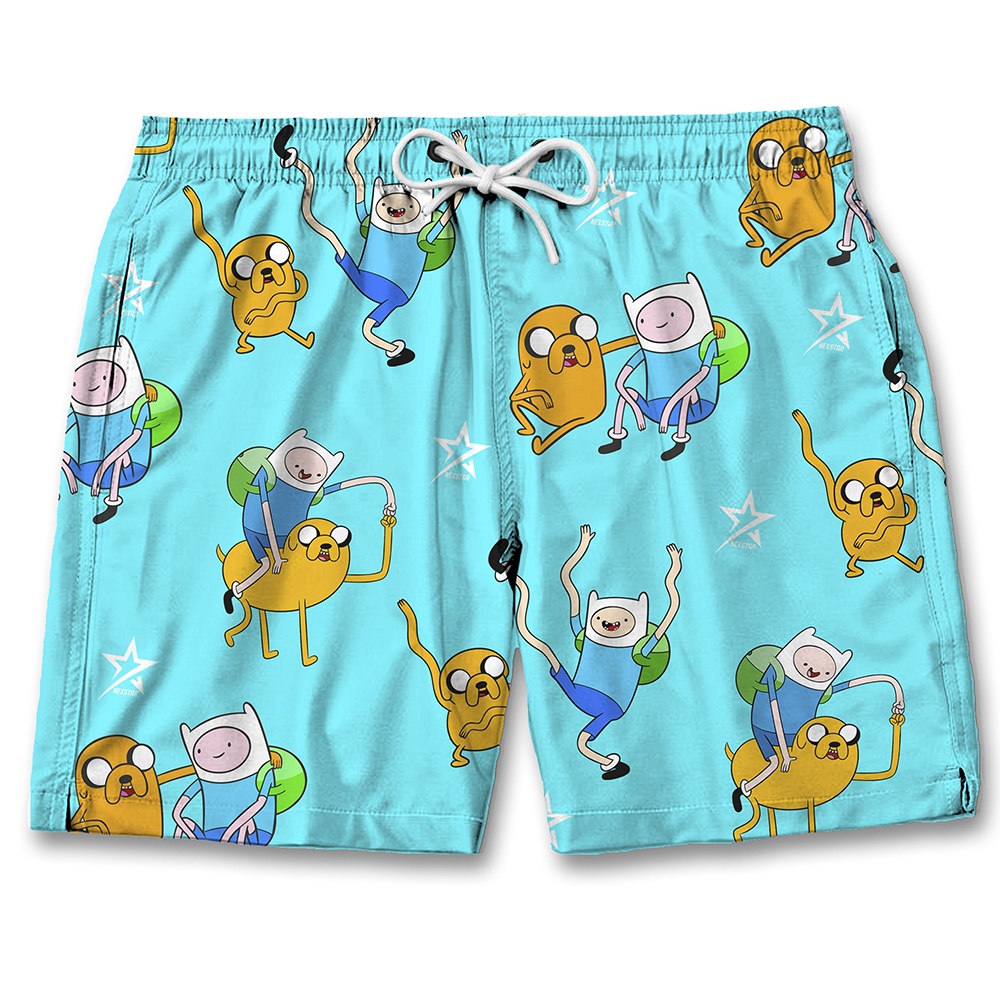 Short Praia Tactel Bermuda Finn Jack Hora Da Aventura Novidade 