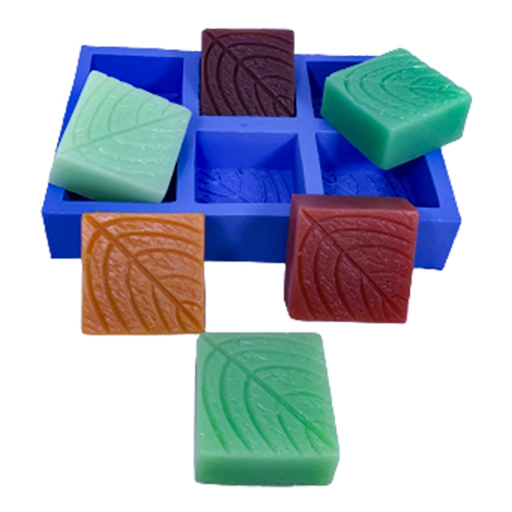 Forma Para Sabonetes Artesanais - Quadrado Folha 6 Cav | Shopee Brasil