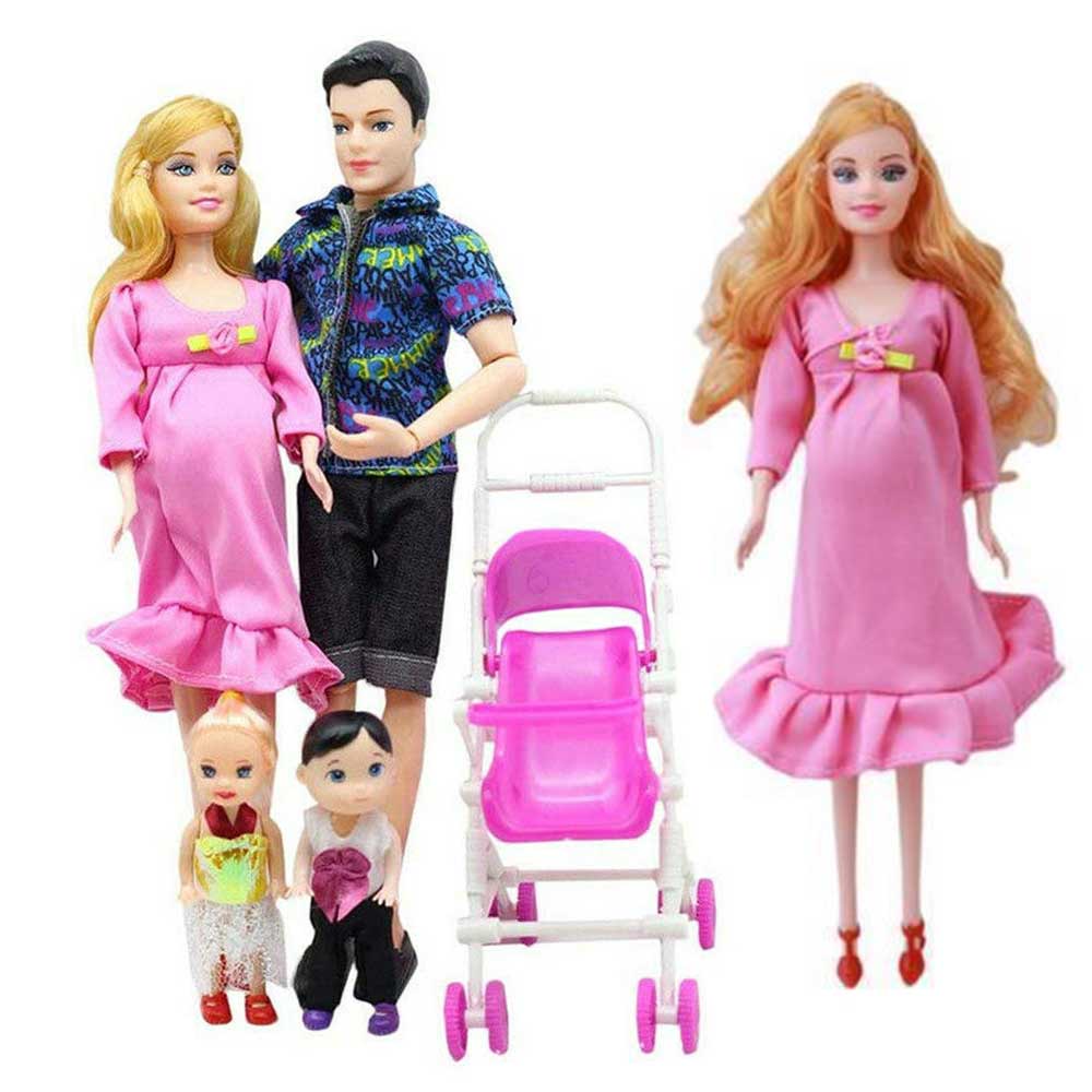 Novo artesanal 11.5 polegadas mãe grávida com um bebê em sua barriga boneca  boneca de brinquedo da menina com vestido para barbie caixa de cores 9  escolhas - AliExpress