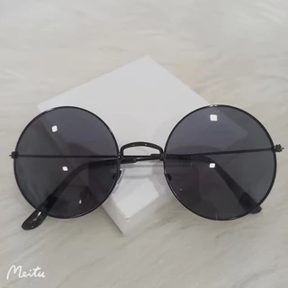 Óculos De Sol Rêtro Redondo Feminino Masculino Vintage Preto uv400 novo 2022