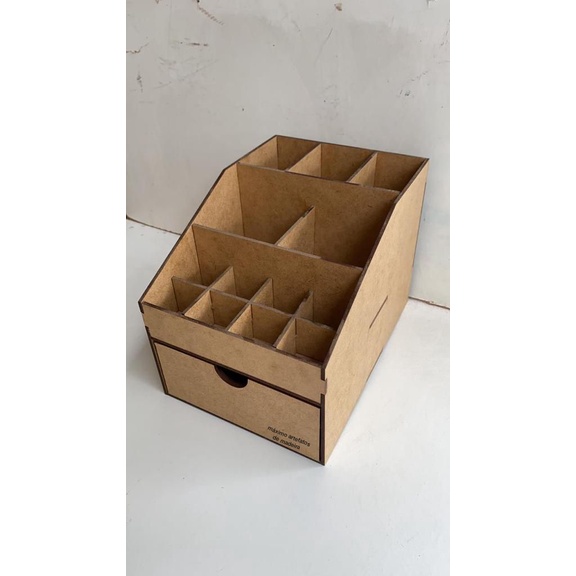 KIT 3 em 1 Porta Make, Porta Biju e Porta Pincel com Gaveta
