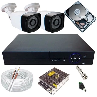 Kit 2 Câmeras Full HD 1080P Para Monitoramento Residencial e Comercial