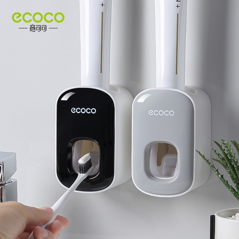 ECOCO Dispensador De Pasta De Dente/Acessório De Banheiro/Conjunto De Suporte De Parede Para Escova De Dentes