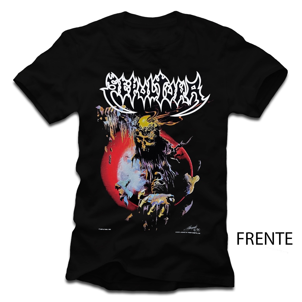 Camiseta Sepultura Beneath World 1990 Of. - Relançamento