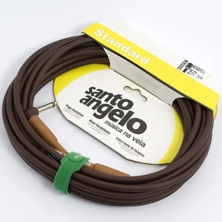 Cabo Guitarra Violao Acoustic 6,1 Metros Santo Angelo P10 90º instrumento 0.30mm marrom 6.10