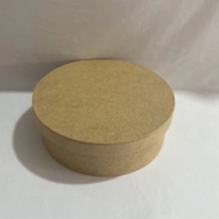 Caixa Redonda em MDF Cru Tamanho 20x20x7
