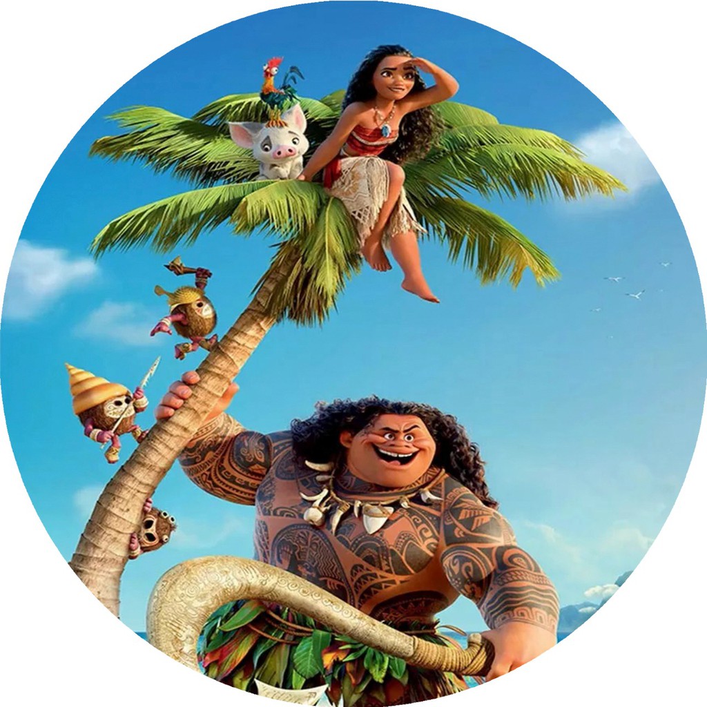 Painel Redondo Tecido Sublimado Moana 1,5 De Diam