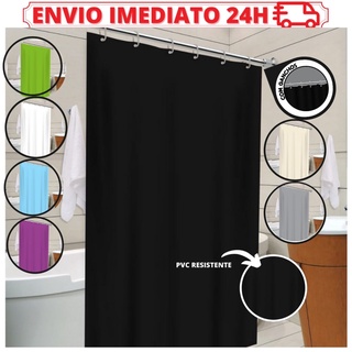 Cortina de Box para Banheiro ou Provador Lisa 100% PVC Grossa