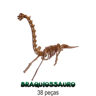 Jogos de Quebra-Cabeça em promoção  Lister - Dinossauro - Triceratops - 3D  - Feito em MDF - 30x10x13 cm - 52 peças - 1un - Brincadeira de Criança -  Zzdiversos