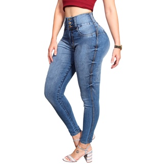 Bermudão Alto Jeans Levanta Bumbum Com Elastano - Restrito Jeans