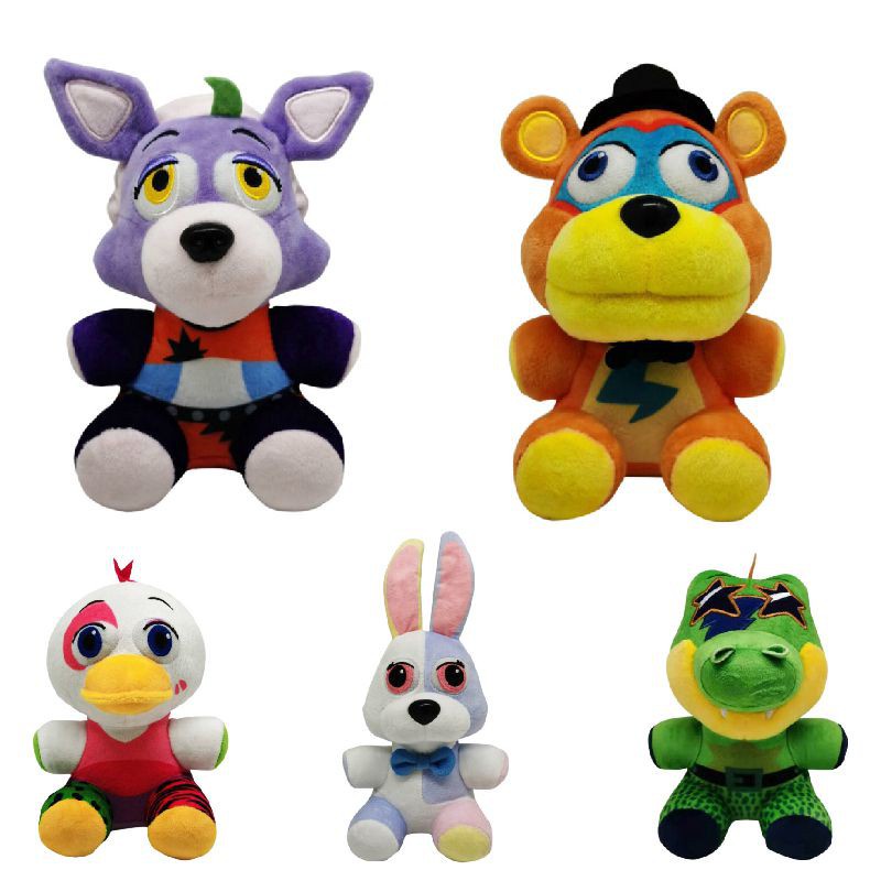 Conjunto Pelúcia Sundrop E Moondrop Fnaf Security Breach