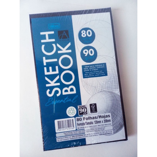 Caderno Sketchbook capa dura Académie Essential Shopee Brasil