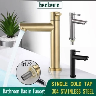 Torneira Para Lavatório BAOKEMO bkm1003 Aço Inoxidável Único Frio 1/2 Polegada
