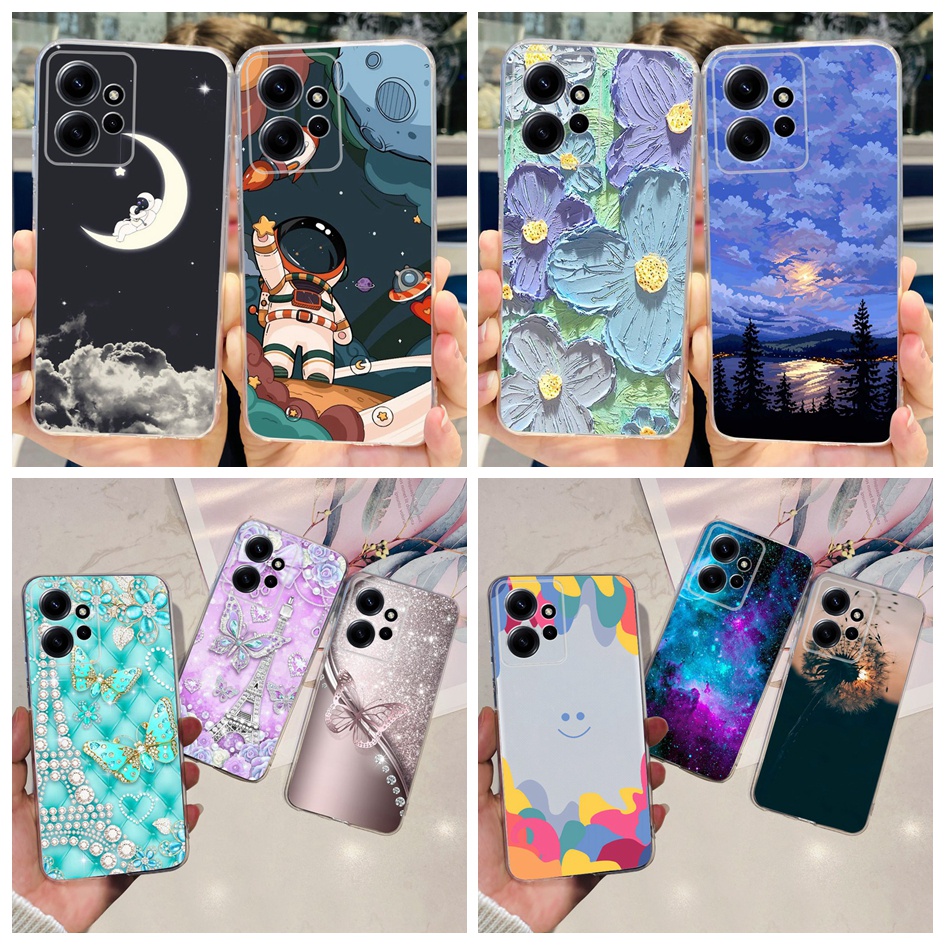 Custodia In Silicone Morbido Con Coperchio Per Xiaomi Redmi A3 Colore Blu