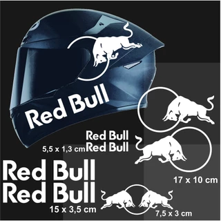Red BULL Capacete Redbull CUTTING Sticker | Adesivo Para Vermelho