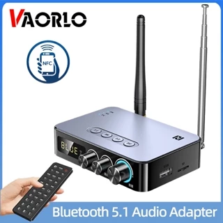 VAORLO NFC Bluetooth 5.1 Receptor De Áudio Transmissor AUX RCA Sem Fio De 3,5mm Adaptador De Música Estéreo Rádio FM U Disco/TF Leitor De Cartões Com Suporte Remoto IR Karaoke