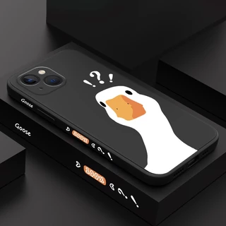 Capa Para Telefone De Pato IPhone 13 12 Mini Pro Max Silicone Líquido Padrão Lateral
