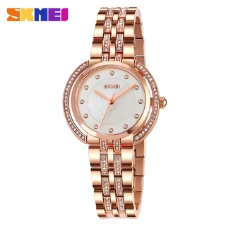SKMEI Novo Relógio De Quartzo Casal De Aço Inoxidável Exquisite High-End Women