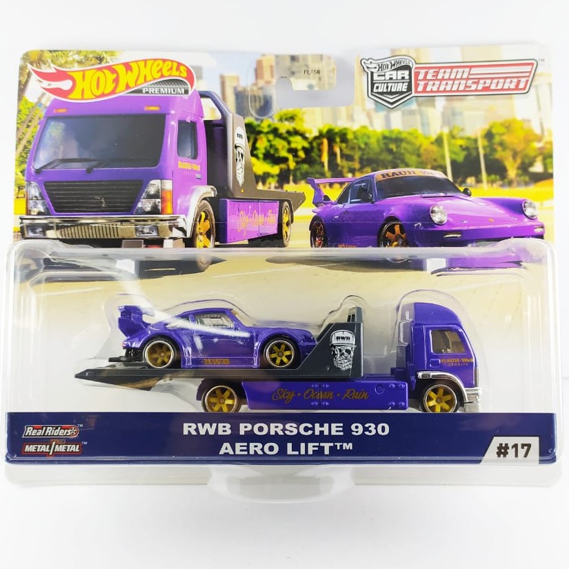 ミニカー Hot Wheels RWB PORSCHE 930 Aero Lift Hot Wheels Team Transport Rwb Porsche 930 + Aero Lift | Frete grátis