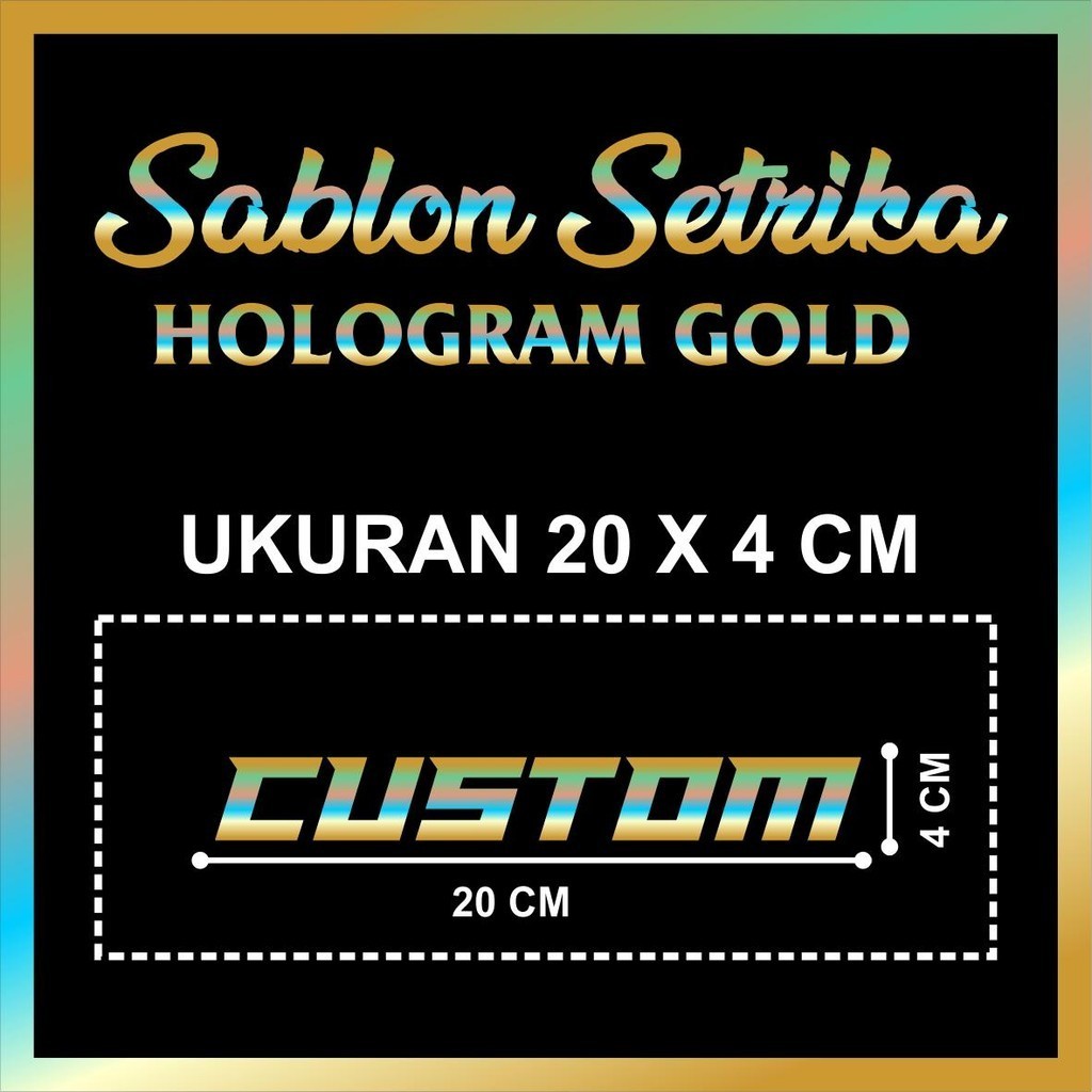 Serigrafia Em Ferro Dourado HOLOGRAM Tamanho 20x4 CM Shopee Brasil