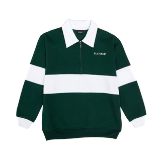Camiseta PLATINUM WORLD Sweatshirt Crewneck HALF ZIPP Combinação De Rugby Homens-Mulheres V9