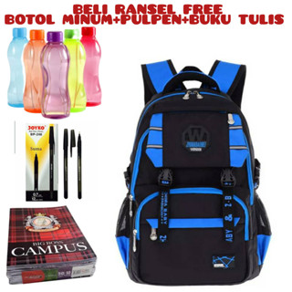 Dt123 _ Buy 1 Obter 4 Mochila Para Crianças/Meninos Do Jardim De Infância Ensino Fundamental hkbran Personagem 02 Comprar Garrafa De Bebida Gratuita + Pulpen + Livro De Escrita