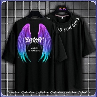 Erfashion-Imaginação Camiseta Distro Homens Mulheres  Premium Algodão  Penteado Grosso Unisexo Jumbo Anjo Sagrado Nunca Desista De Erro De Viagem  Arco-Íris De Asa Exposta Metallica The Beatles Acdc Peacefulness Love Your  Self