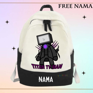 (Nome Gratuito) Mochila Infantil Do Jardim De Infância Motivo Personagem " TITAN TV MAN