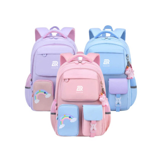 Mochila Multifuncional Para Meninas Papyrut-SMA Motivo Arco-Íris Coreana Alto Girl