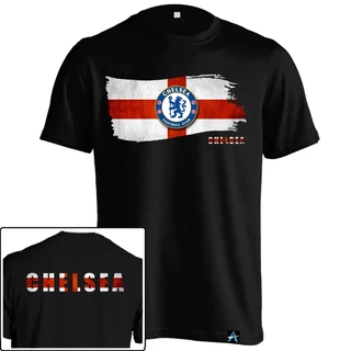 A Camiseta Blues CHE-17 T-Shirt Chelsea Fans Logo Bandeira Britânica Tamanho Adulto