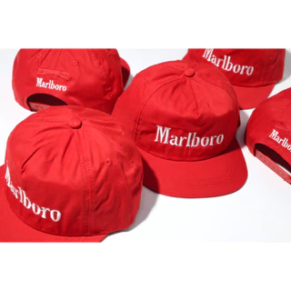 Boné De Basebol CAPS Seis Painéis Vermelho MAR-LBO-RO VINTAGE Bordado FONT Lona Branca.six PANEL SNAP BACK Hat