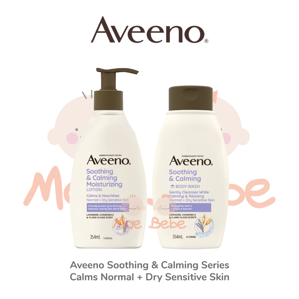 Aveeno Série Calmante & Pele Normal + Seca Loção Hidratante/Sabonete De Lavanda Ylang -