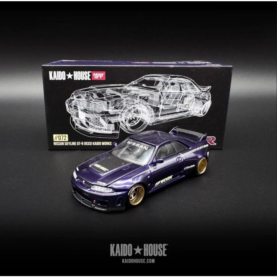 Mini GT KHMG072 Nissan Skyline-R (R33) Kaido Funciona V1